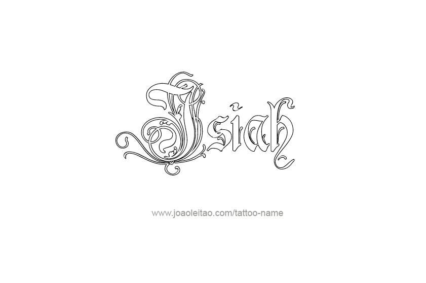 Tattoo Design  Name Isiah   