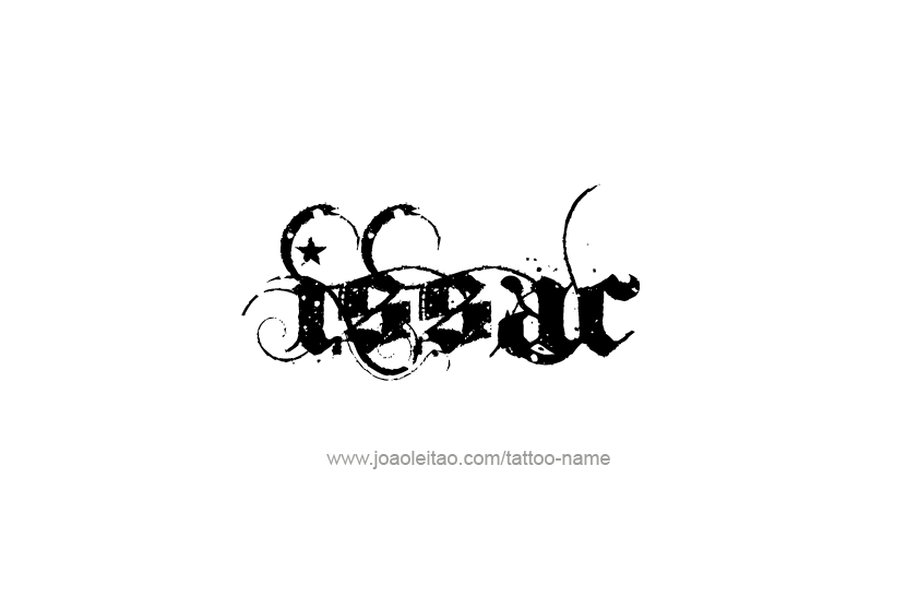 Tattoo Design  Name Issac   