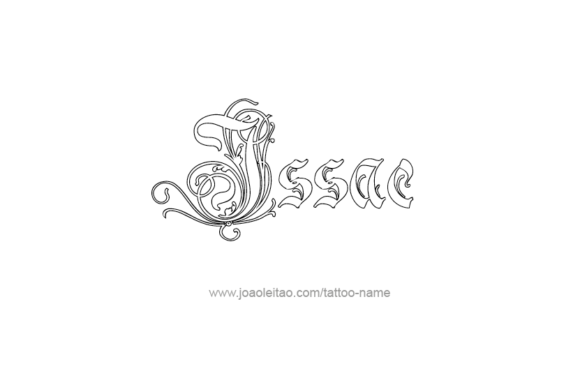 Tattoo Design  Name Issac   