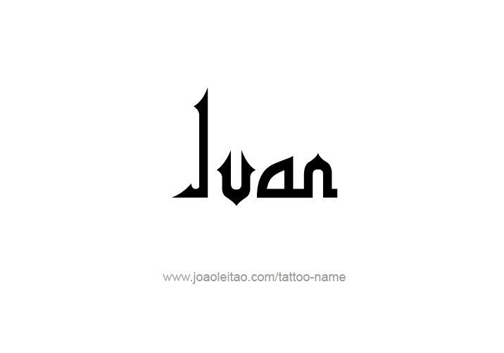 Tattoo Design  Name Ivan   