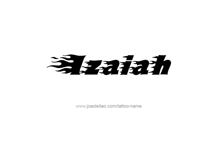 Tattoo Design  Name Izaiah   