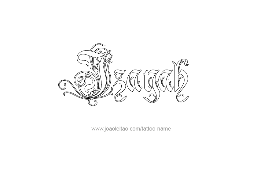 Tattoo Design  Name Izayah   