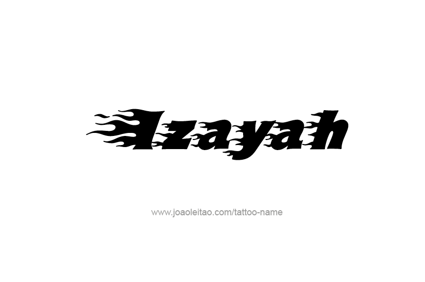 Tattoo Design  Name Izayah   