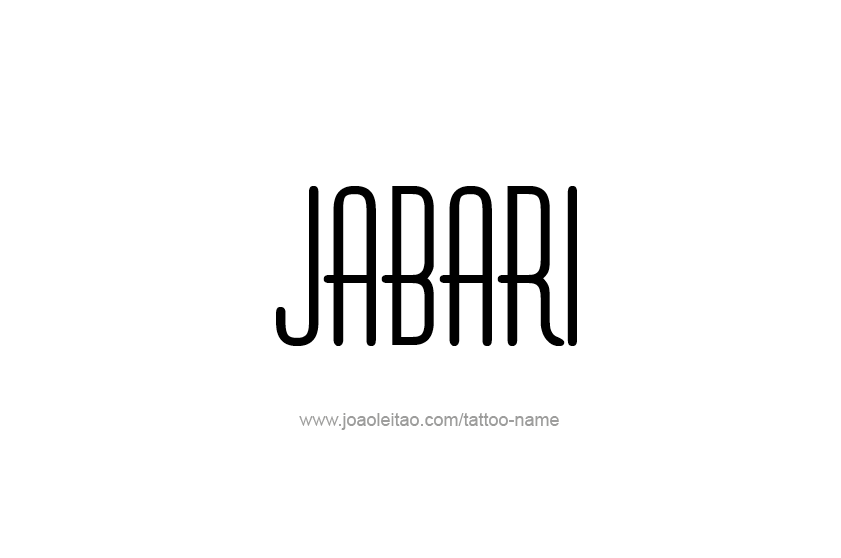 Tattoo Design  Name Jabari   