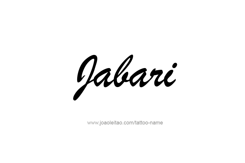 Tattoo Design  Name Jabari   