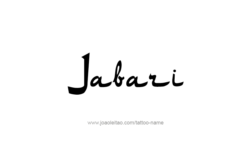 Tattoo Design  Name Jabari   