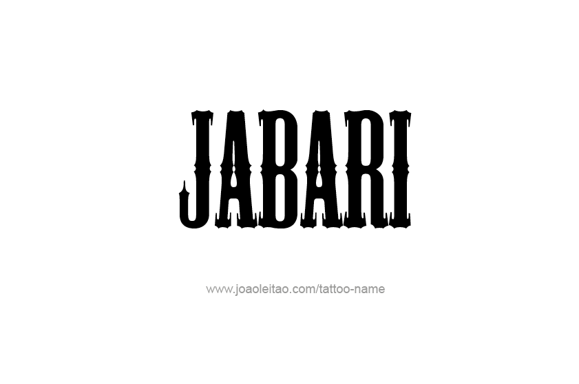 Tattoo Design  Name Jabari   