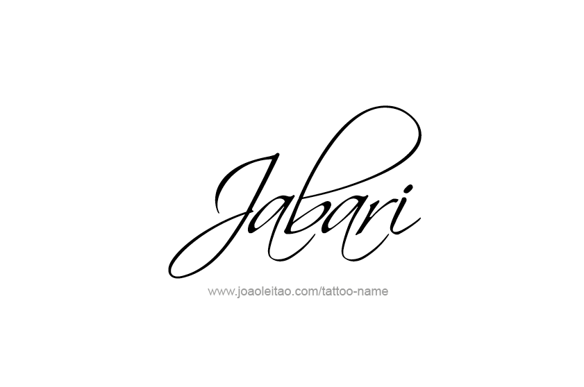 Tattoo Design  Name Jabari   