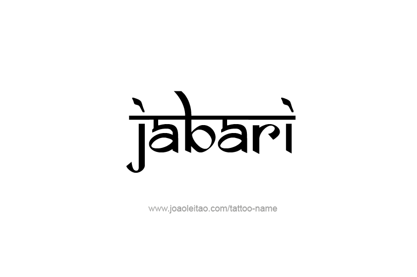 Tattoo Design  Name Jabari   