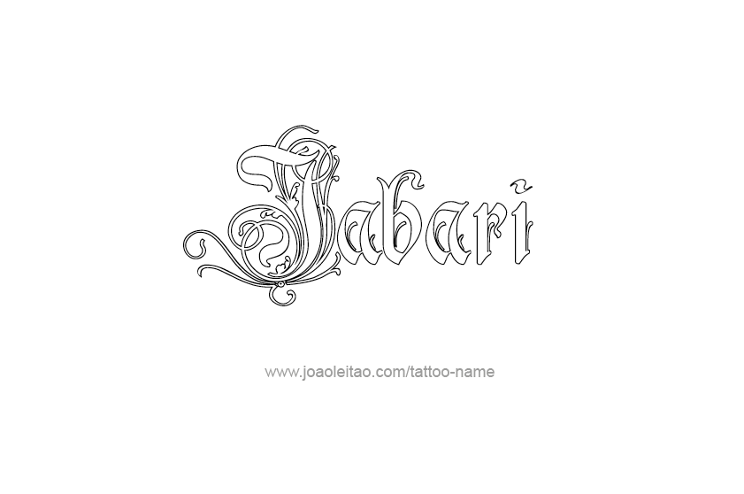 Tattoo Design  Name Jabari   