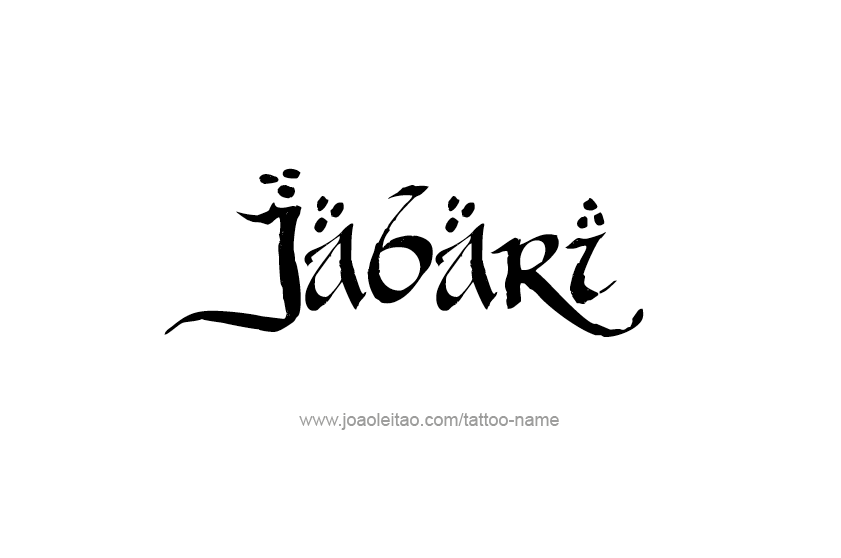 Tattoo Design  Name Jabari   