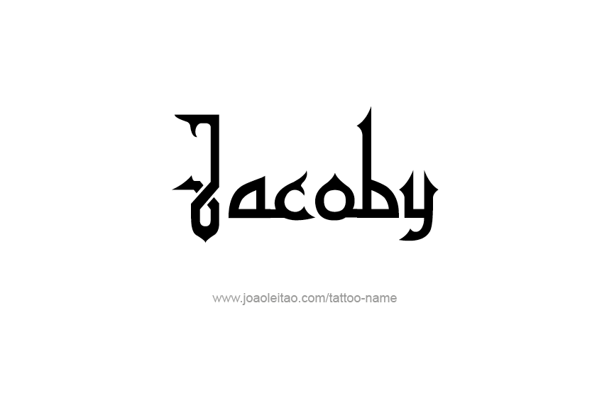 Tattoo Design  Name Jacoby   