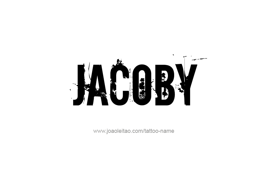 Tattoo Design  Name Jacoby   