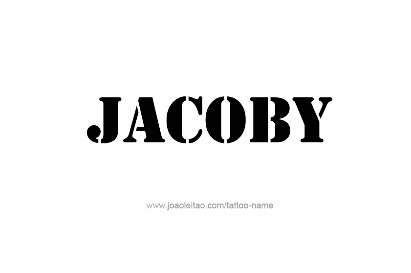 Tattoo Design  Name Jacoby   