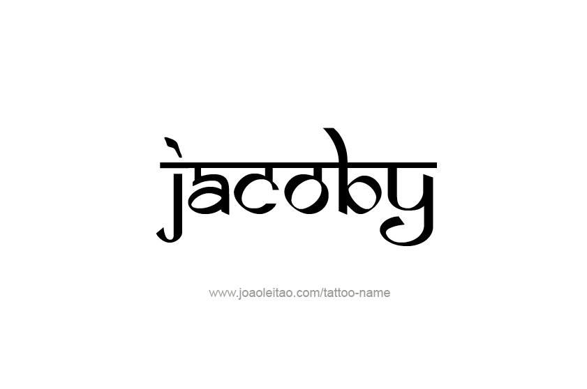 Tattoo Design  Name Jacoby   