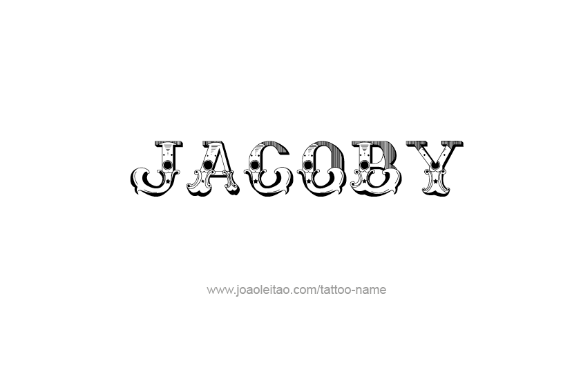 Tattoo Design  Name Jacoby   