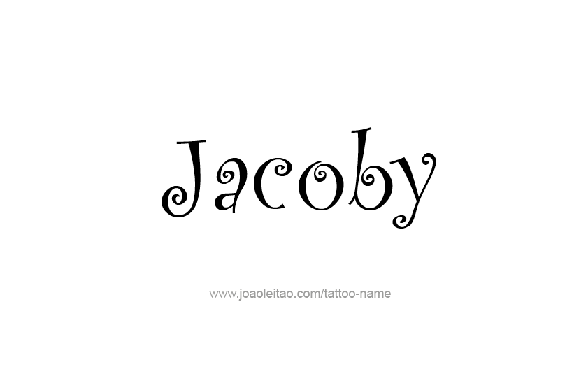 Tattoo Design  Name Jacoby   