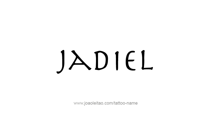 Tattoo Design  Name Jadiel   