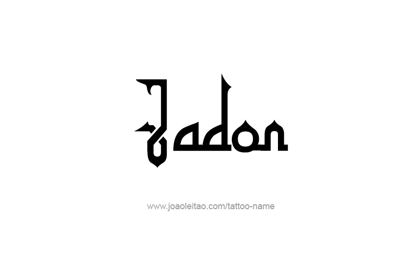 Tattoo Design  Name Jadon   