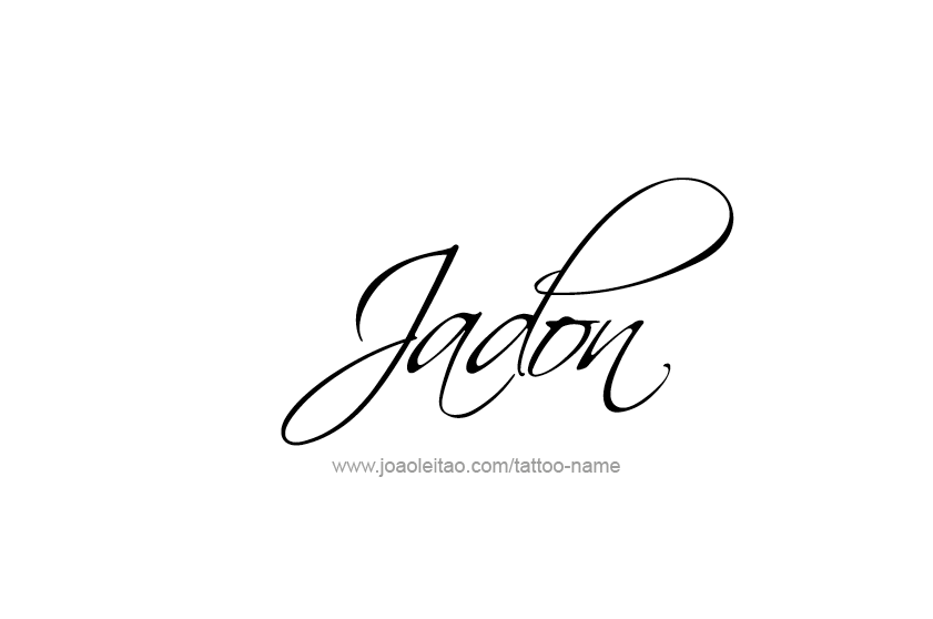 Jadon Name Tattoo Designs