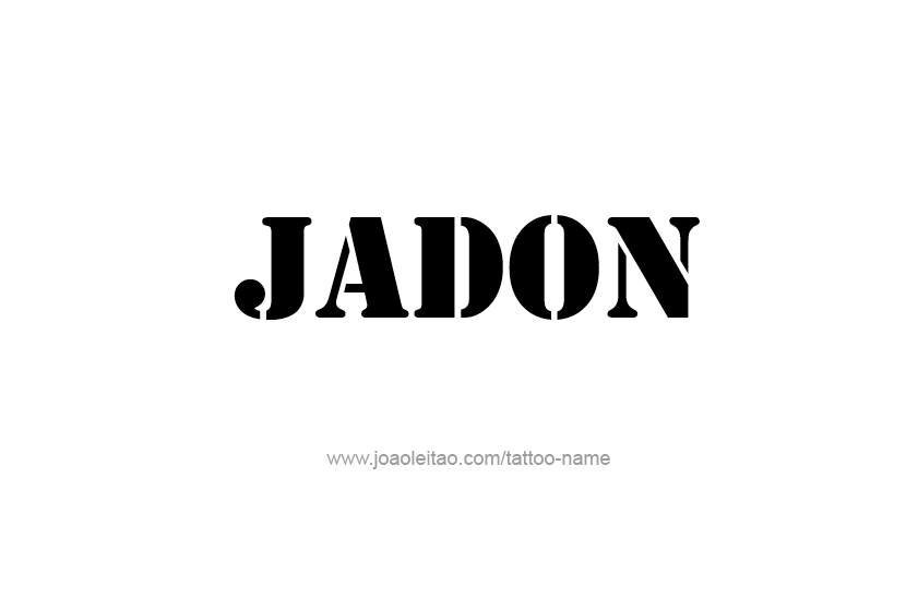 Tattoo Design  Name Jadon   