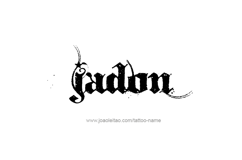 Tattoo Design  Name Jadon   