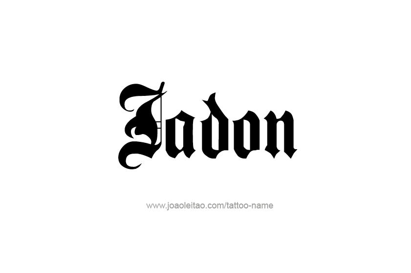 Tattoo Design  Name Jadon   