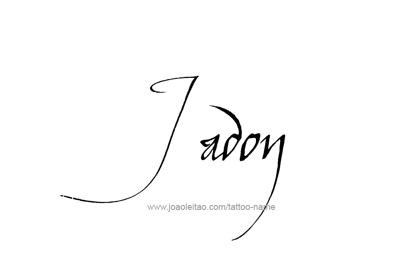 Tattoo Design  Name Jadon   