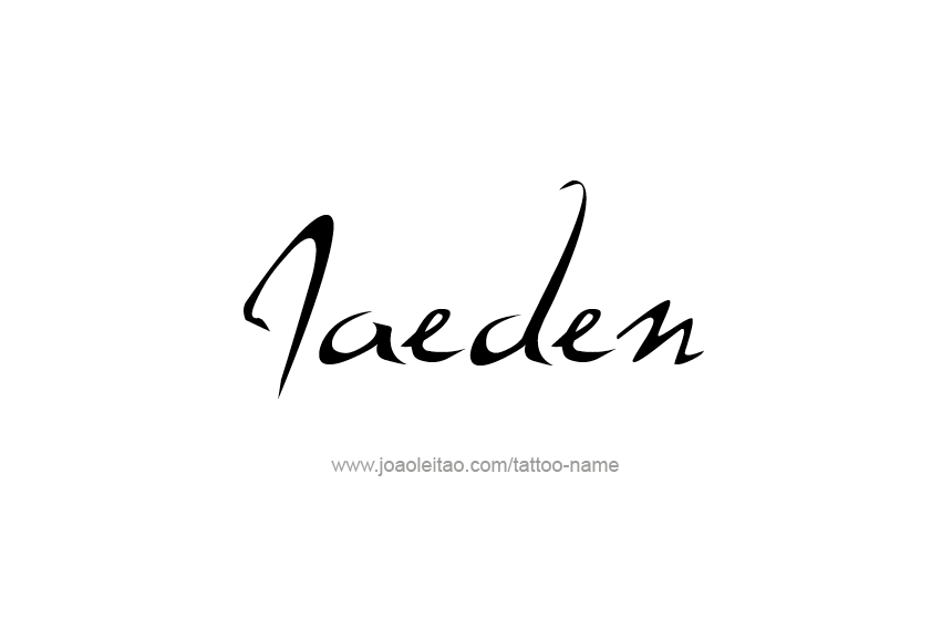 Tattoo Design  Name Jaeden   