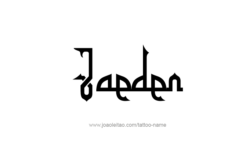 Tattoo Design  Name Jaeden   