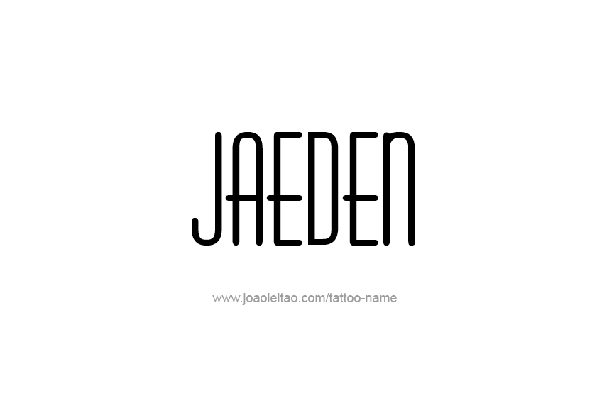 Tattoo Design  Name Jaeden   