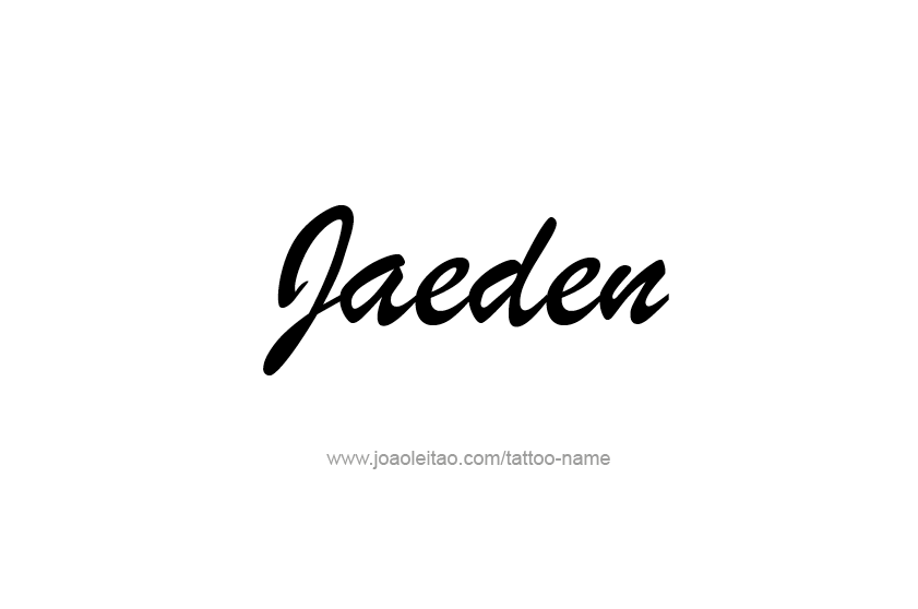 Tattoo Design  Name Jaeden   