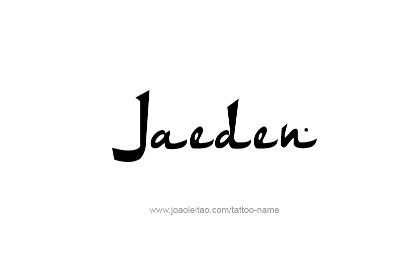 Tattoo Design  Name Jaeden   