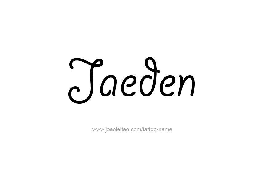 Tattoo Design  Name Jaeden   