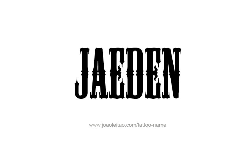 Tattoo Design  Name Jaeden   