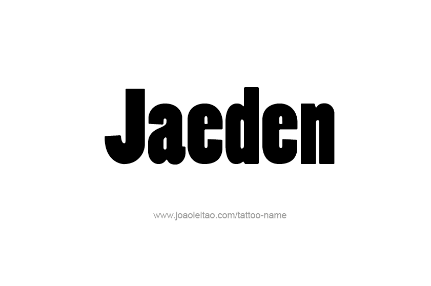 Tattoo Design  Name Jaeden   