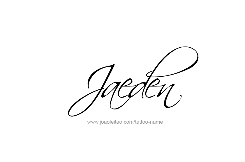 Tattoo Design  Name Jaeden   
