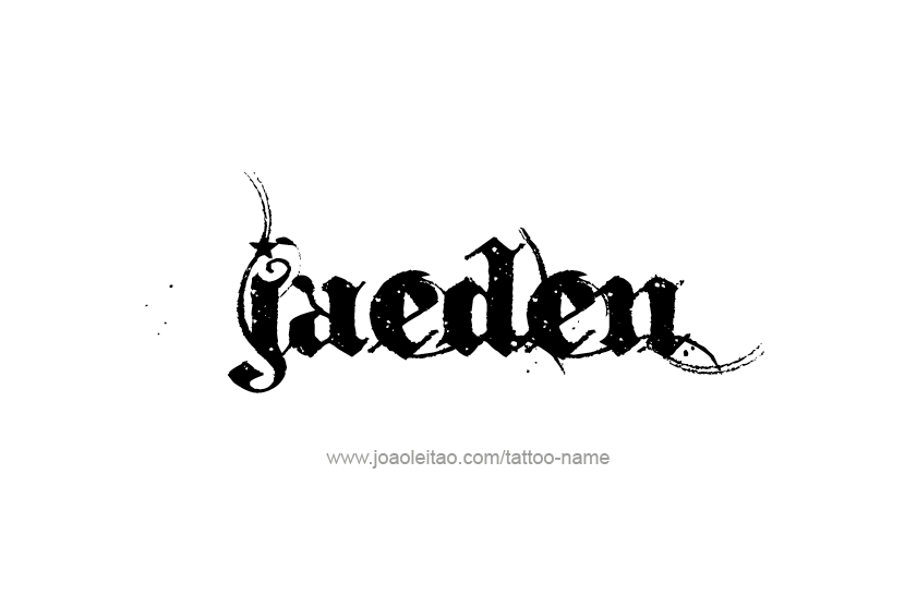 Tattoo Design  Name Jaeden   