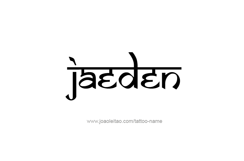 Tattoo Design  Name Jaeden   