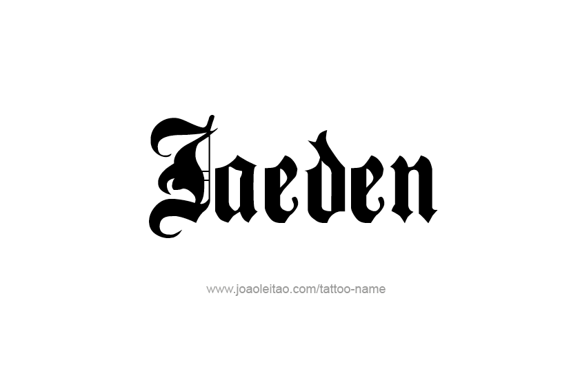 Tattoo Design  Name Jaeden   