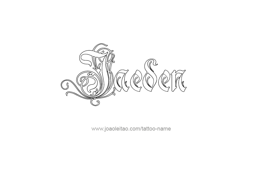 Tattoo Design  Name Jaeden   