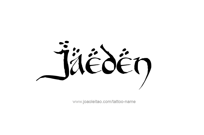 Tattoo Design  Name Jaeden   