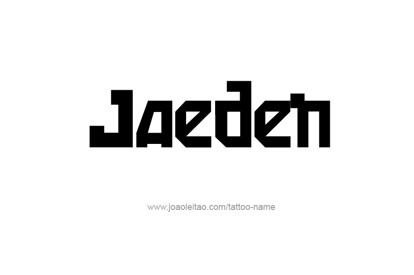 Tattoo Design  Name Jaeden   