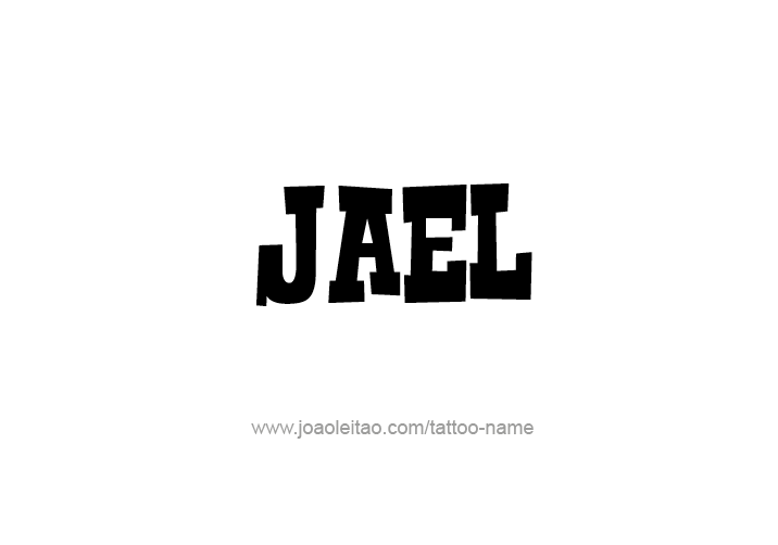 Tattoo Design  Name Jael   