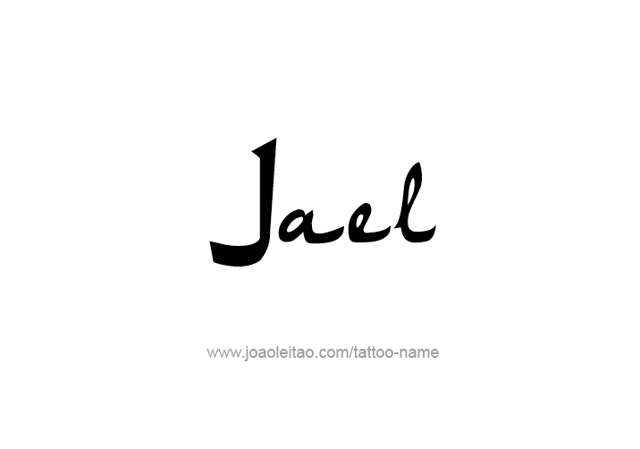 Tattoo Design  Name Jael   