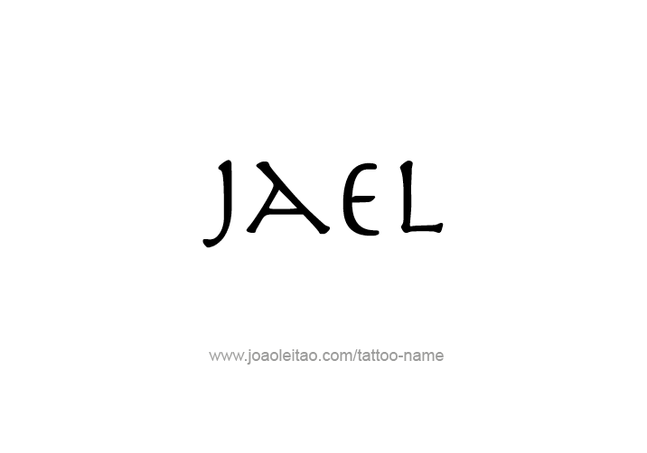 Tattoo Design  Name Jael   