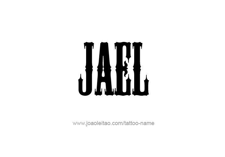 Tattoo Design  Name Jael   