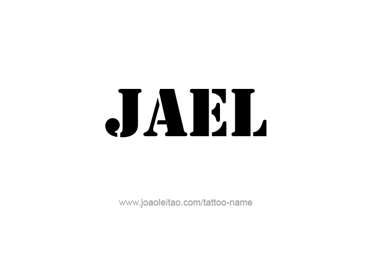 Tattoo Design  Name Jael   