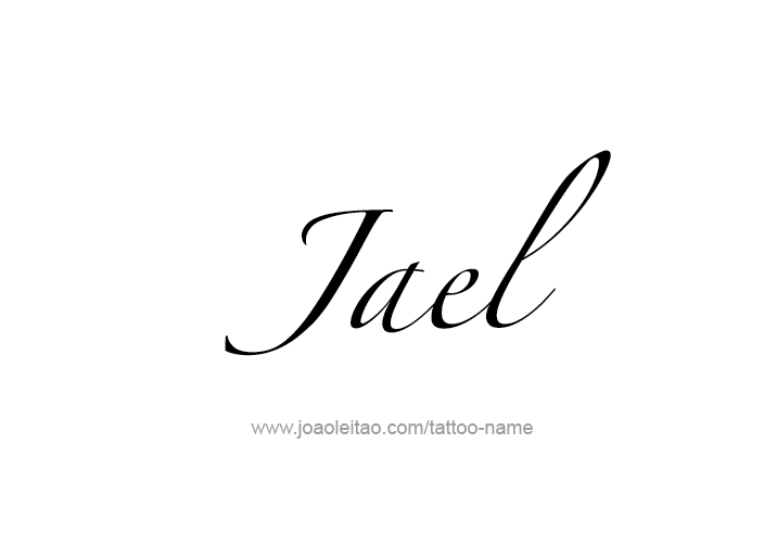 Tattoo Design  Name Jael   