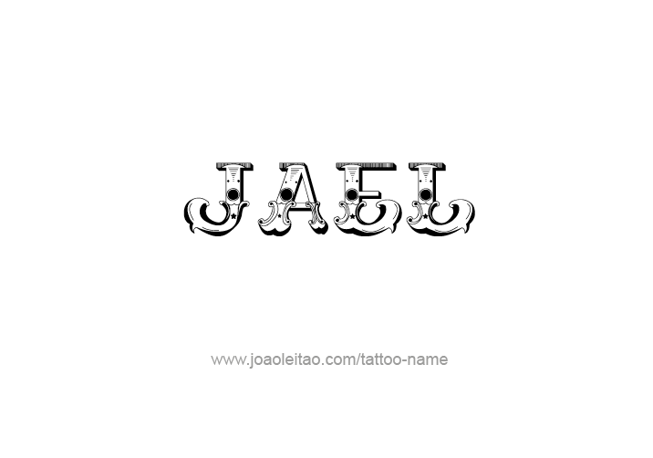 Tattoo Design  Name Jael   